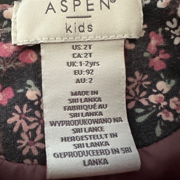 Aspen Kids Pink Puffer Quilted Vest with Ruffle Hem Sz 2T - Picture 2 of 5